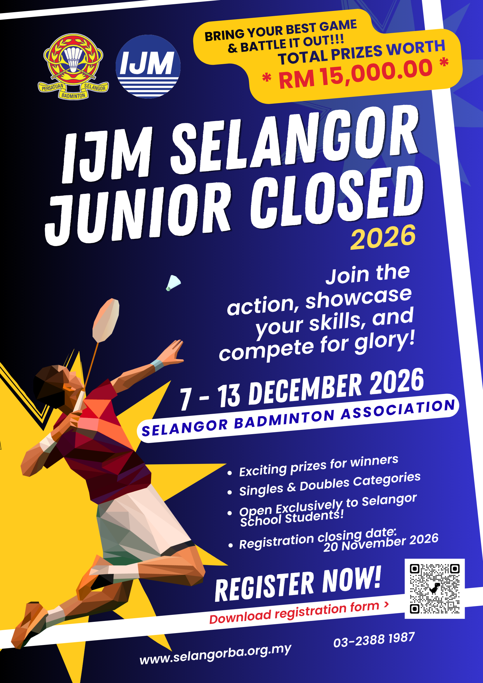 IJM Selangor Junior Closed 2026 Official Poster